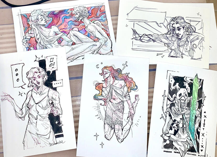 Ink and Watercolor
