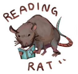 2ad) Reading Rat - Sticker